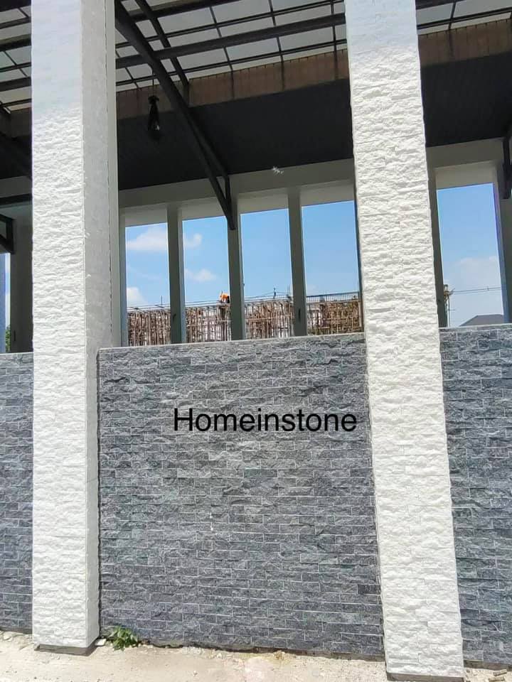 หินประดับตกแต่ง crystal black and white ขนาด 5x20