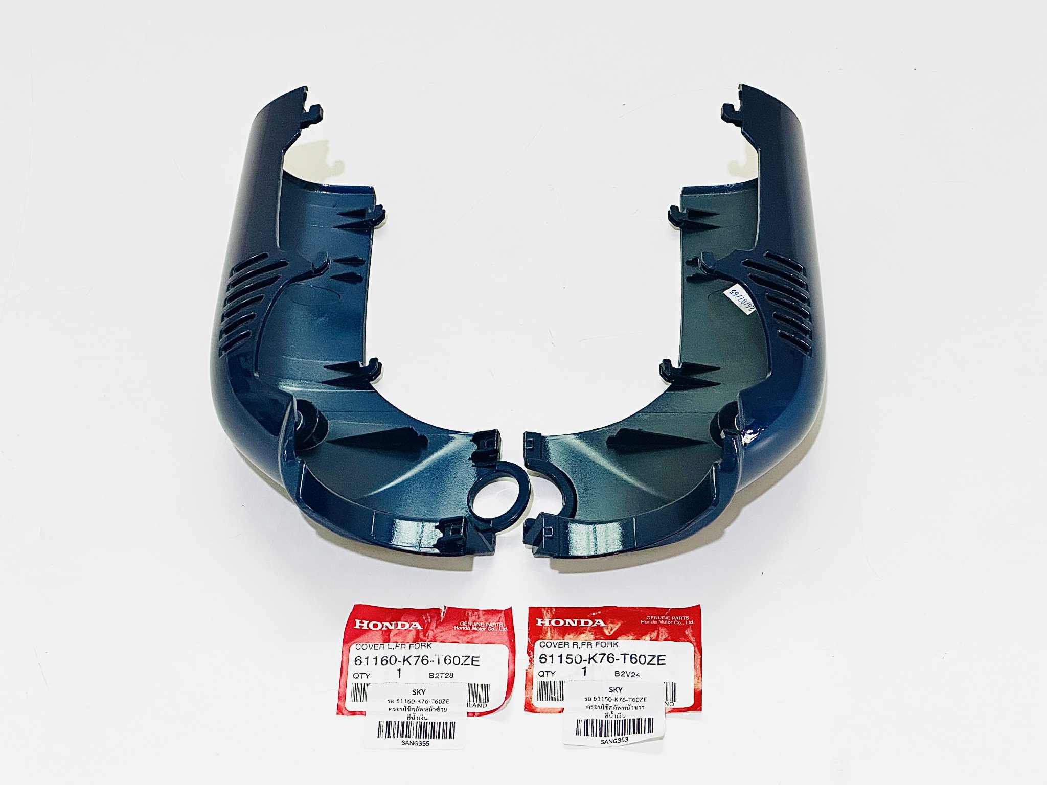 ฝาครอบโช๊ค Dream super cub ไฟเหลี่ยม สีแดง น้ำเงิน ดำ แท้ศูนย์ 61160-K76-T60ZC+61150-K76-T60ZC / 61160-K76-T60ZE + 61150-K76-T60ZE ตามตัวเลือกสินค้า B47