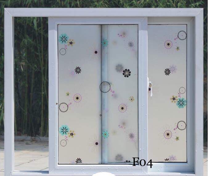 lala flim ฟิล์มติดกระจก F04 ดอกไม้สด ชนิดมีกาว ฟิล์มฝ้า 90CM*1M