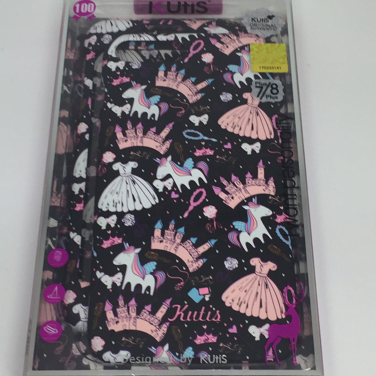 เคสคูทิส(Kutis)ไอโฟน7พลัส,8พลัส(ลายกระโปรงกับปราสาทสีดำ)มาใหม่ เคสประกบหน้า-หลัง เคสเรืองแสง เคสลายวินเทจ