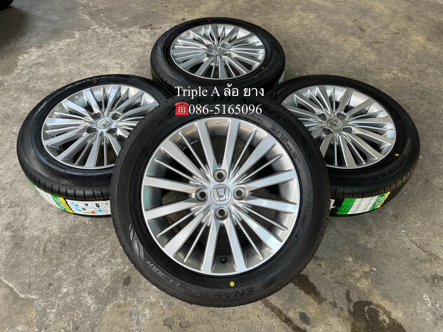 ✨ล้อแม็กป้ายแดง✨Honda City ขอบ 15 พร้อมยางใหม่💯185-60-15 Dunlop♨ปี 24♨