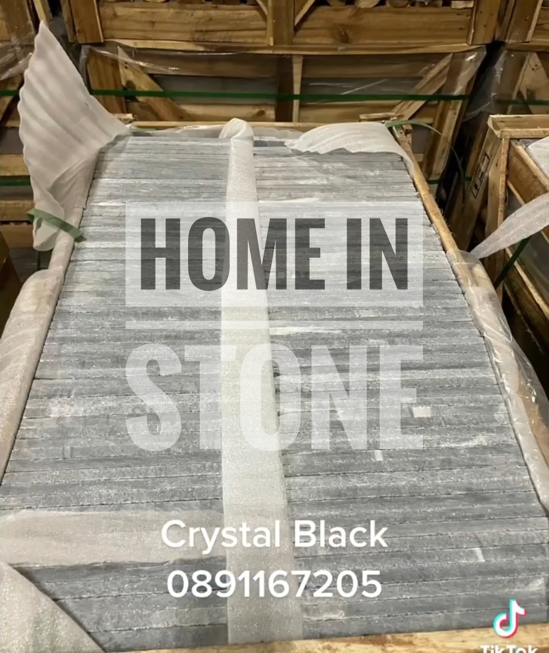 Crystal Black 30x60cm Stone for pool