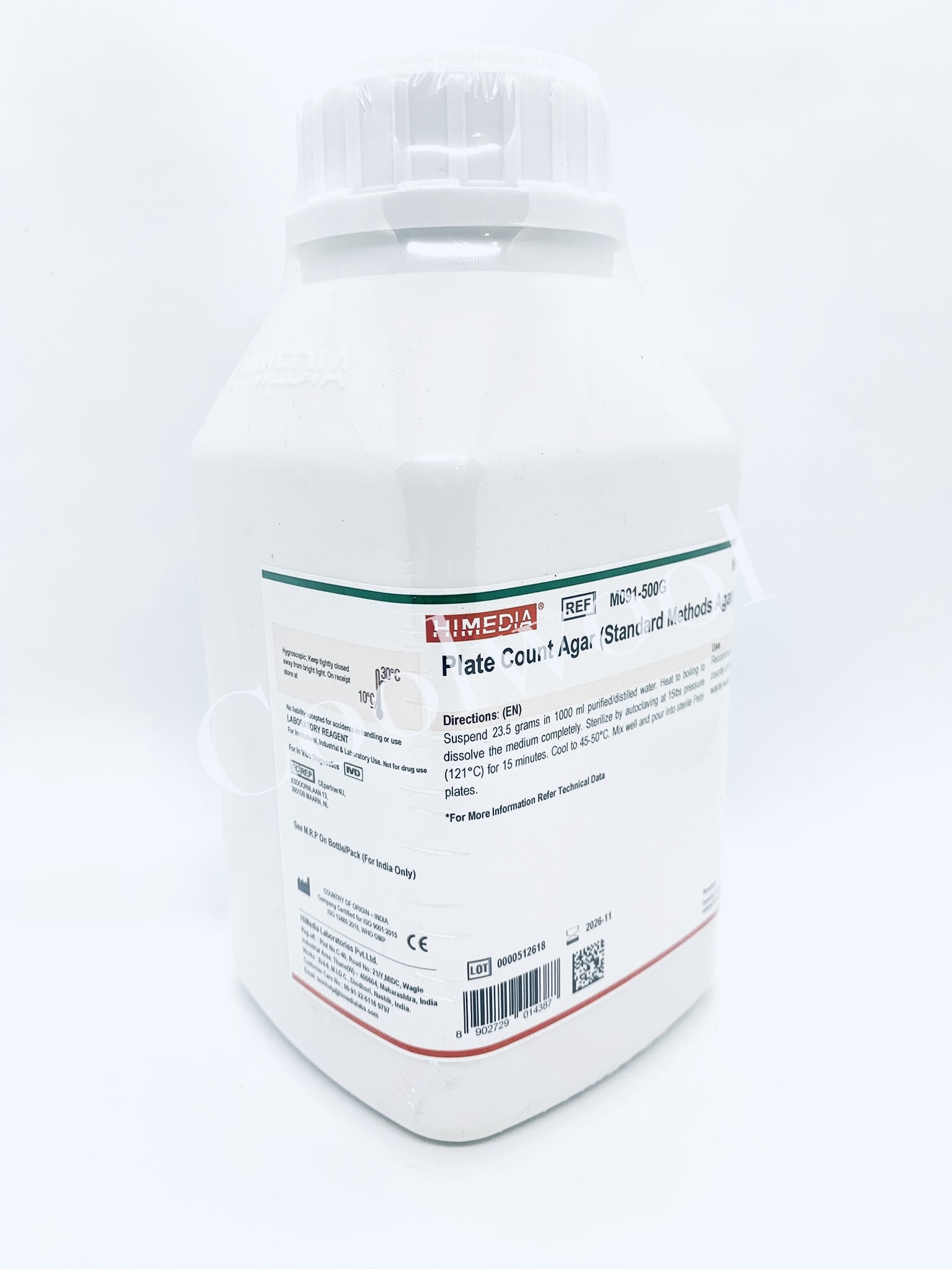 Himedia™PLATE COUNT AGAR (Standard Methods Agar), 500 GM