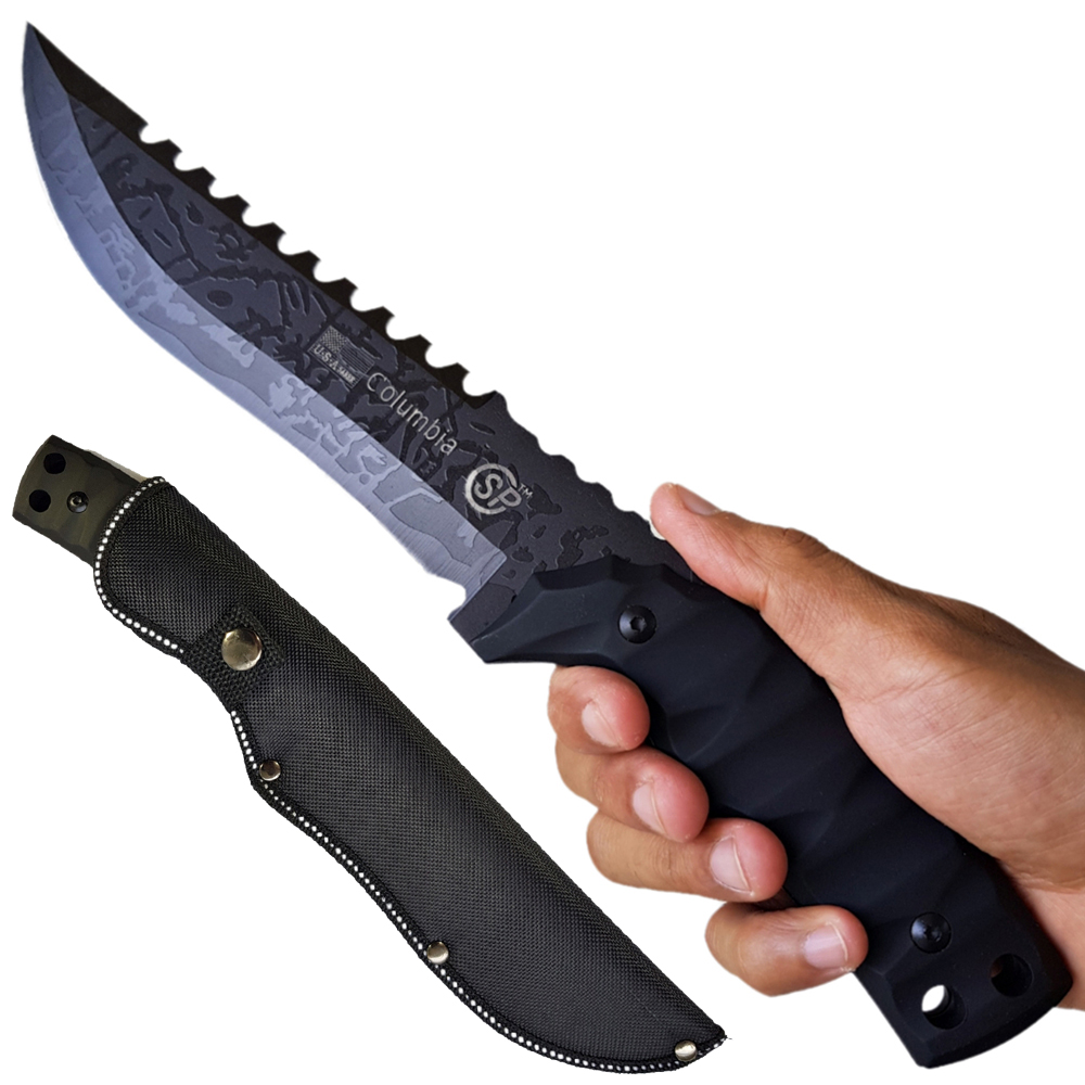มีดใบตาย Columbia USA Saber HK017 ขนาด 12.2 นิ้ว (31 ซม.) พร้อมซองไนล่อนสำหรับเก็บมีด