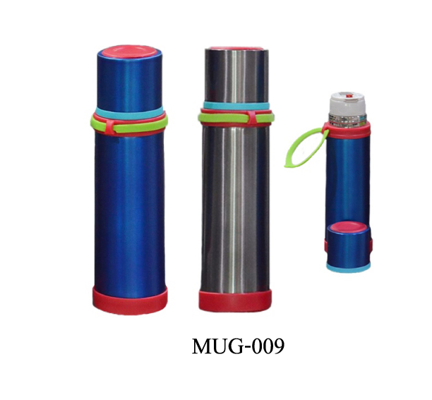 กระบอกน้ำแตนเลส เก็บร้อน เย็น ฝาเปิด ที่กด รุ่นใหม่สไตล์ญี่ปุ่น 500ml พร้อมสกรีนโลโก้