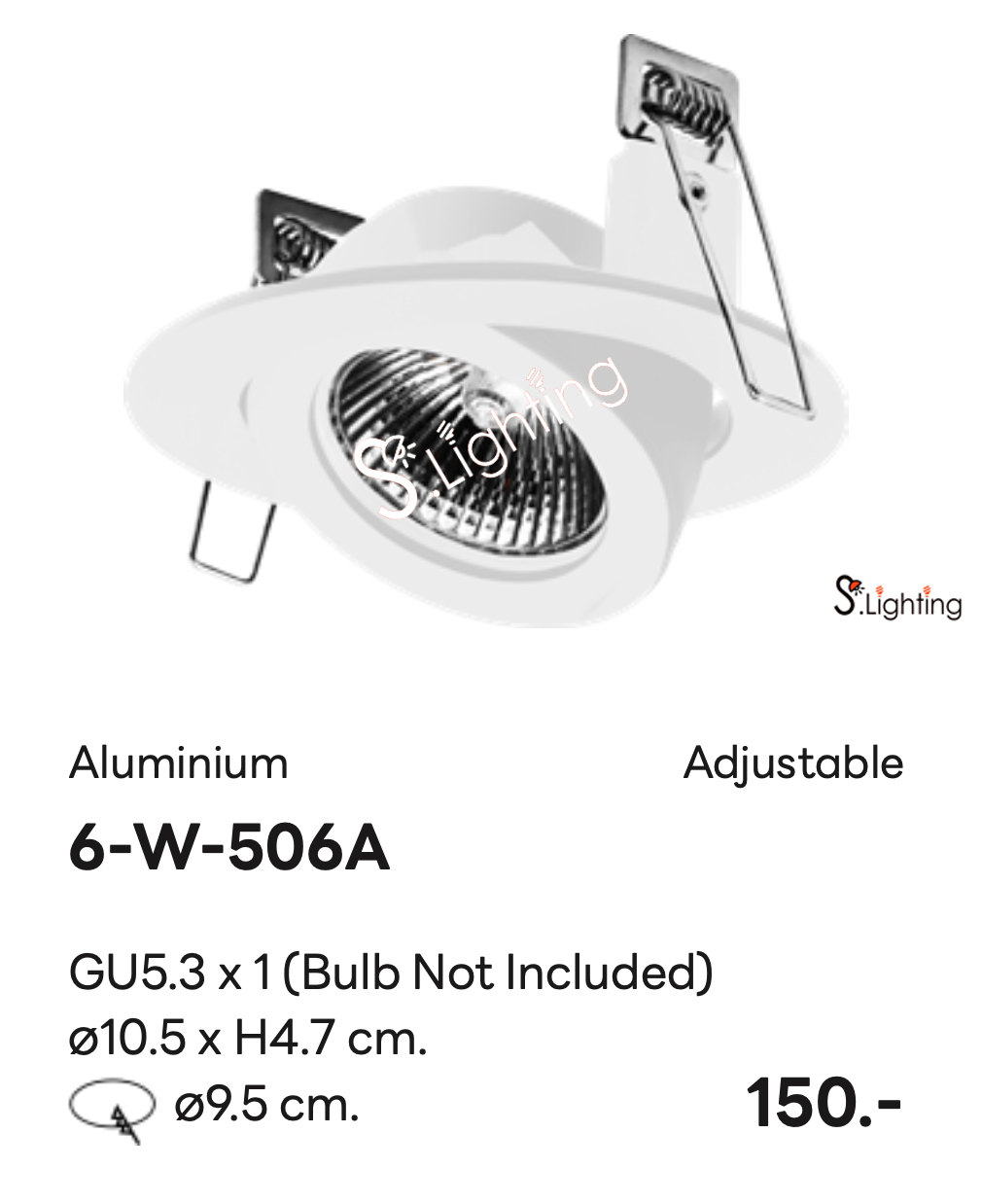 โคมไฟดาวไลท์ฝังฝ้า 6-W-506A