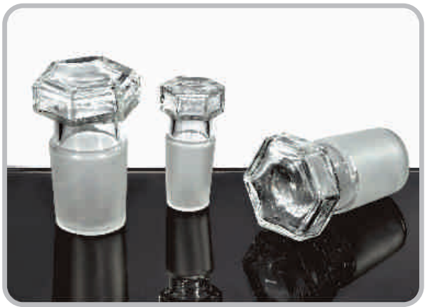 จุกปิดแก้วหกเหลี่ยม: Glass Stopper Hexagonal Hollow with Tip DIN 12252 (5ชิ้น/แพ็ค)