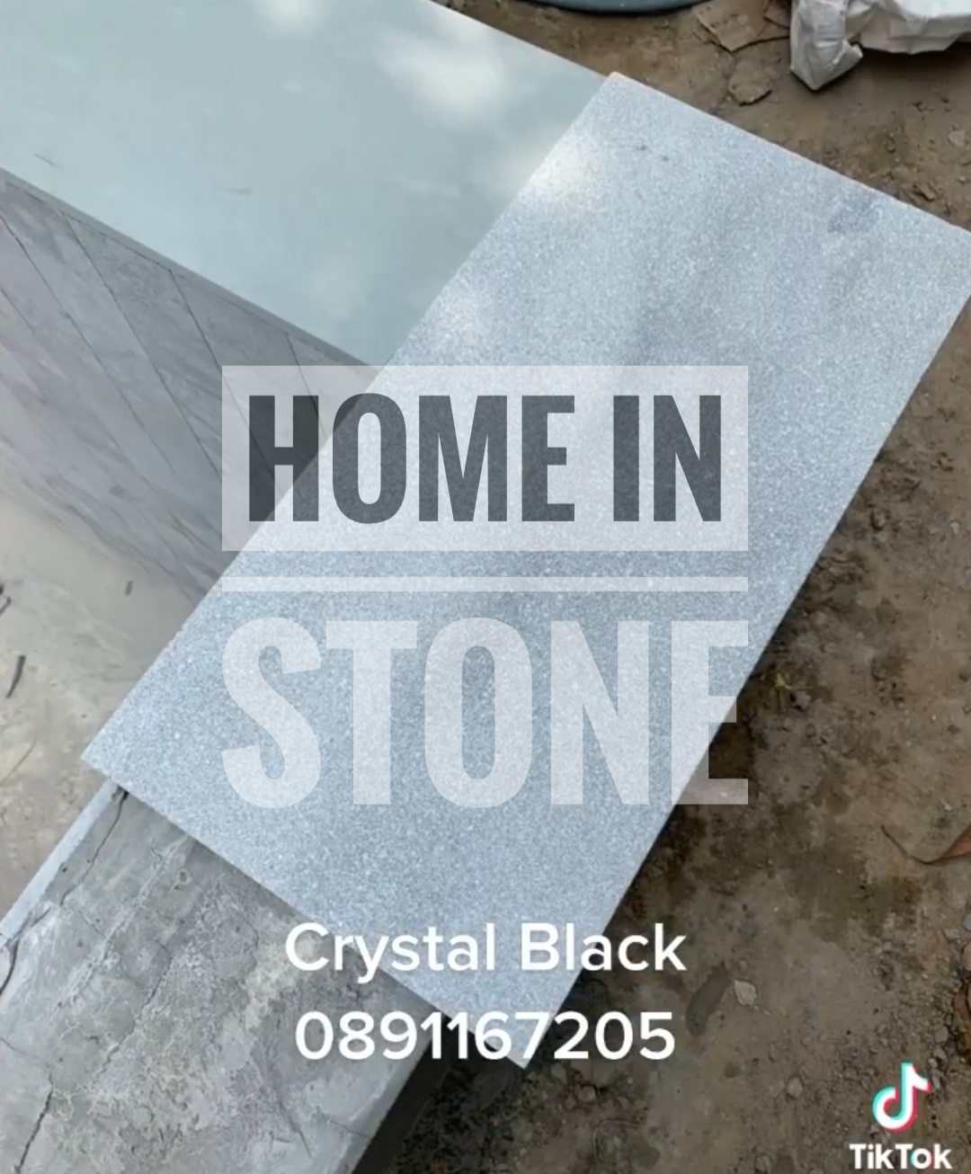 Crystal Black 30x60cm Stone for pool