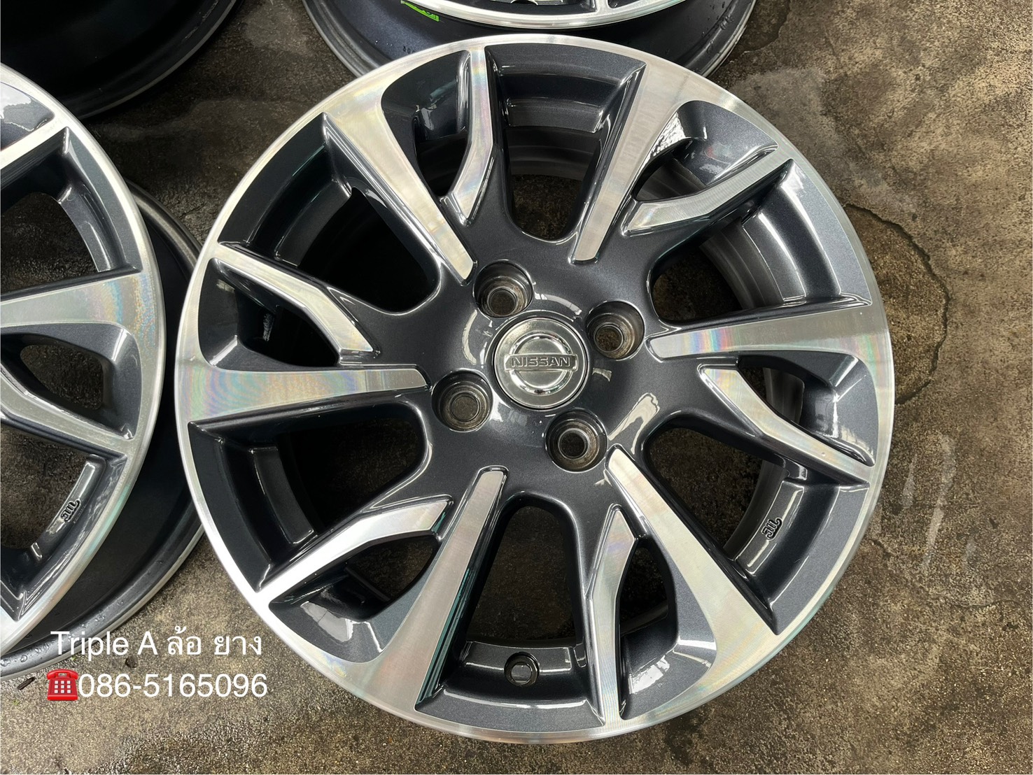 ✨ล้อแม็ก✨Nissan Almera Sportech รุ่นใหม่ ขอบ 15 เทาหน้าเงา💖สวยกริ๊บ💖