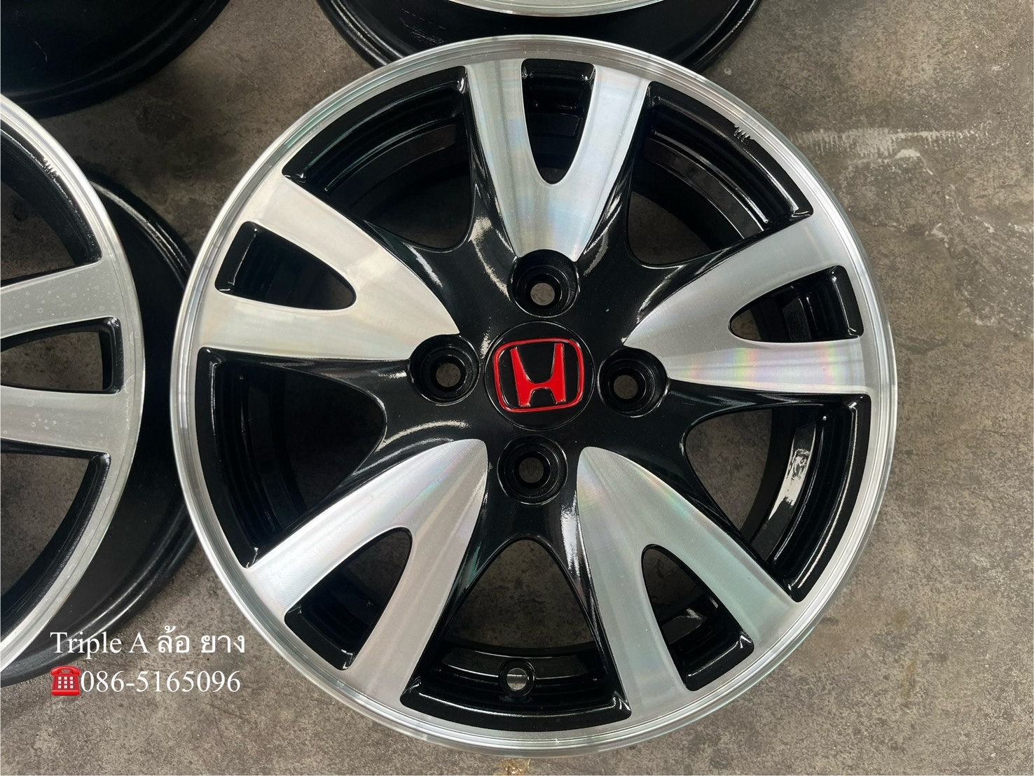 ✨ล้อแม็ก✨Honda Brio ขอบ 14 ดำหน้าเงา💖สวยกริ๊บ💖