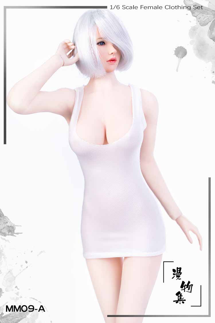 Manmodel MM09 Female Low-cut u collar mini dress