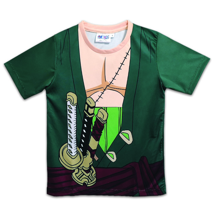เสื้อเด็กวันพีซ โซโร เนื้อผ้ากีฬา (Kids T-Shirt One Piece Cosplay Zoro)