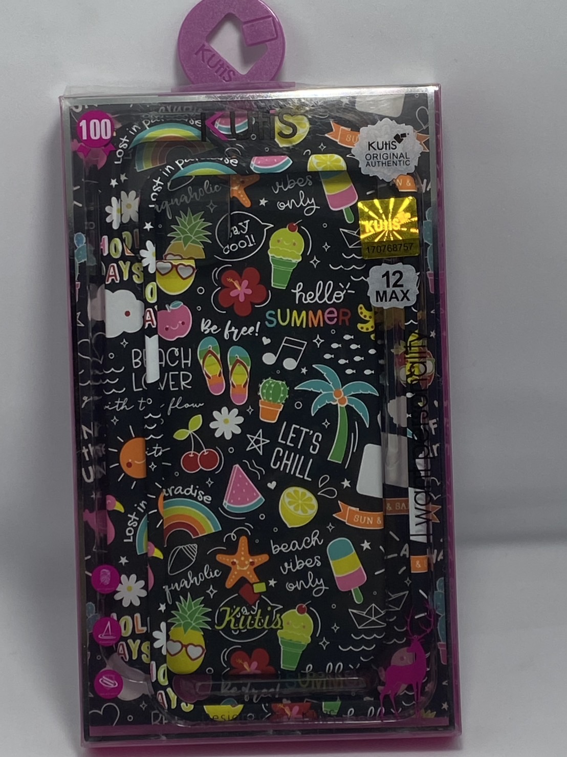 เคสคูทิส(Kutis)เคสไอโฟน12PROMAX(ลายHello Summer)มาใหม่ เคสประกบหน้า-หลัง เคสเรืองแสง เคสลายวินเทจ ร้านSuperhero Klongthom