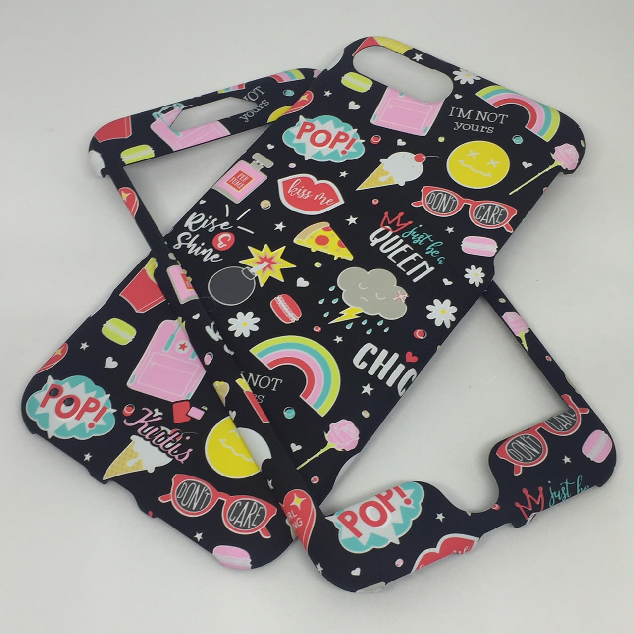 เคสคูทิส(Kutis)เคสไอโฟน7พลัส,8พลัส(ลายสายรุ้งPoP)มาใหม่ เคสประกบหน้า-หลัง เคสเรืองแสง เคสลายวินเทจ ร้านSuperhero Klongthom