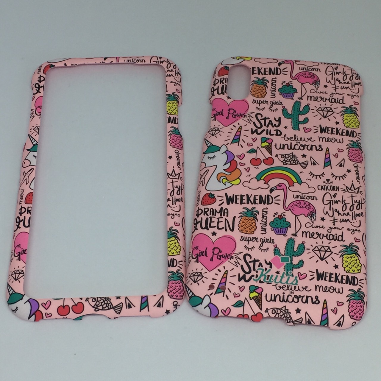 เคสคูทิสKutisไอโฟนXR(ลายฟลามิงโก้ผอม)มาใหม่ เคสประกบหน้า-หลัง เคสเรืองแสง เคสลายวินเทจ ร้านSuperhero Klongthom