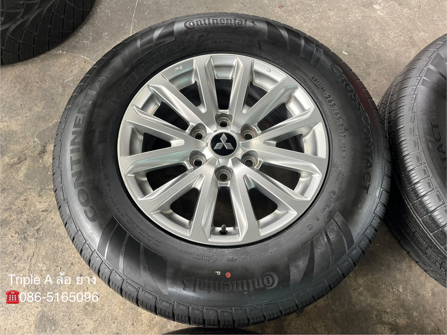 ✨ล้อแม็ก✨Mitsu Triton Plus ขอบ 17 พร้อมยางป้ายแดง 265-65-17 Continental💥ปี 25💥