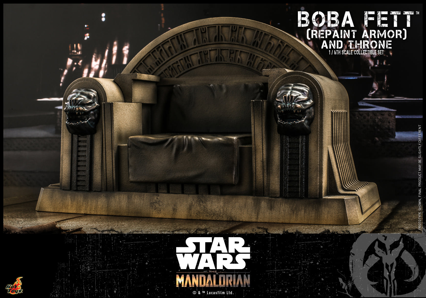 Hot Toys TMS056 1/6 Star Wars: The Mandalorian™ - Boba Fett (Repaint Armor) and Throne
