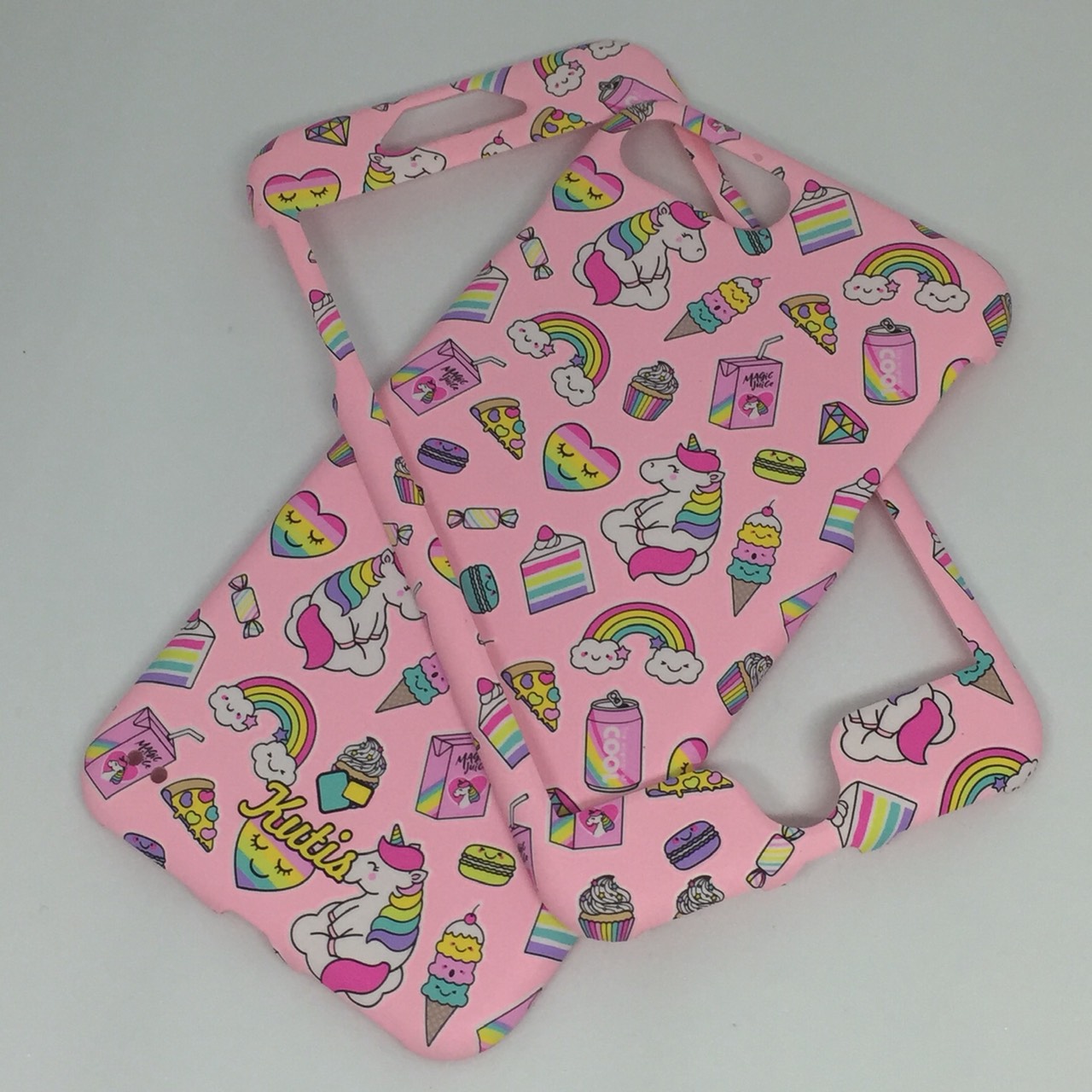 เคสคูทิส(Kutis)ไอโฟน7พลัส,8พลัส(ลายยูนิคอร์นอวบนั่ง)มาใหม่ เคสประกบหน้า-หลัง เคสเรืองแสง เคสลายวินเทจ ร้านSuperhero Klongthom