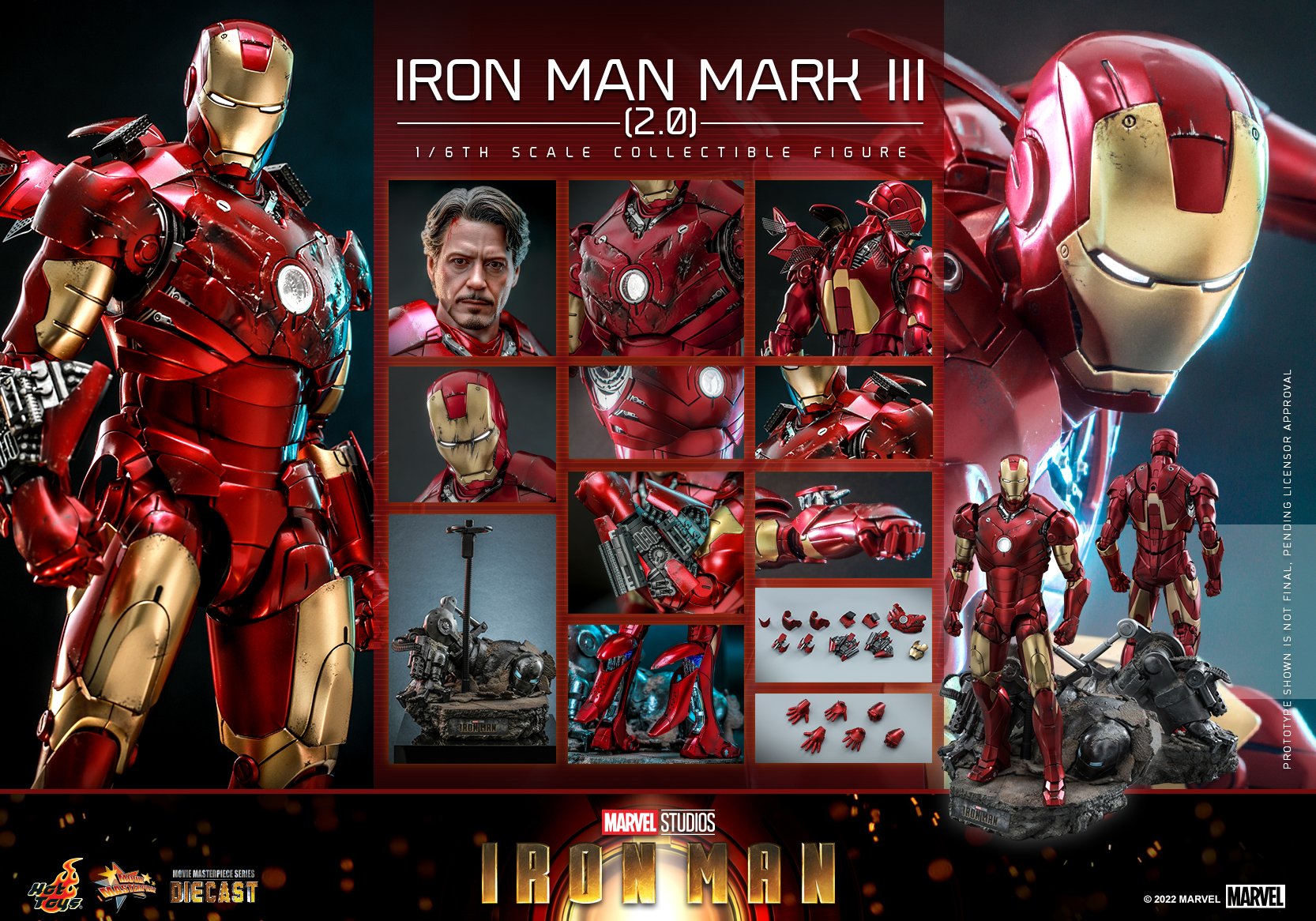 Hot Toys MMS664D48 1/6 Iron Man - Iron Man Mark III (2.0)