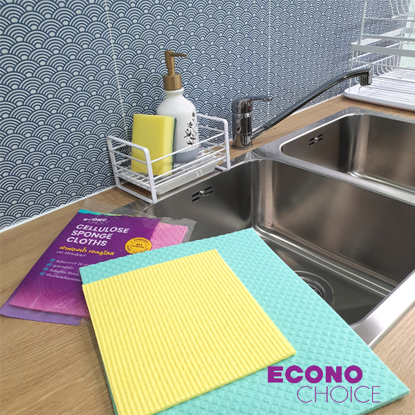 ผ้าฟองน้ำเซลลูโลส ผ้าฟองน้ำอเนกประสงค์ อีโคโนช้อยส์ ผืนใหญ่ ยกลัง