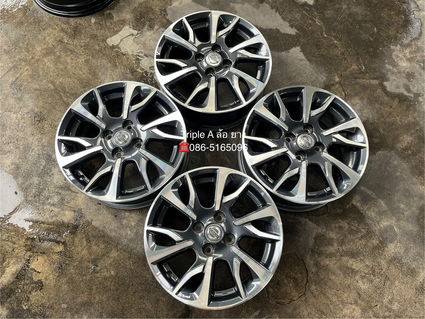 ✨ล้อแม็ก✨Nissan Almera Sportech รุ่นใหม่ ขอบ 15 เทาหน้าเงา💖สวยกริ๊บ💖