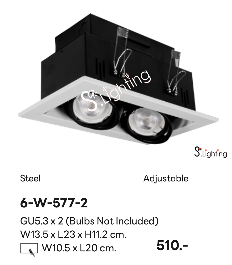 โคมไฟดาวไลท์ฝังฝ้า 6-W-577-2