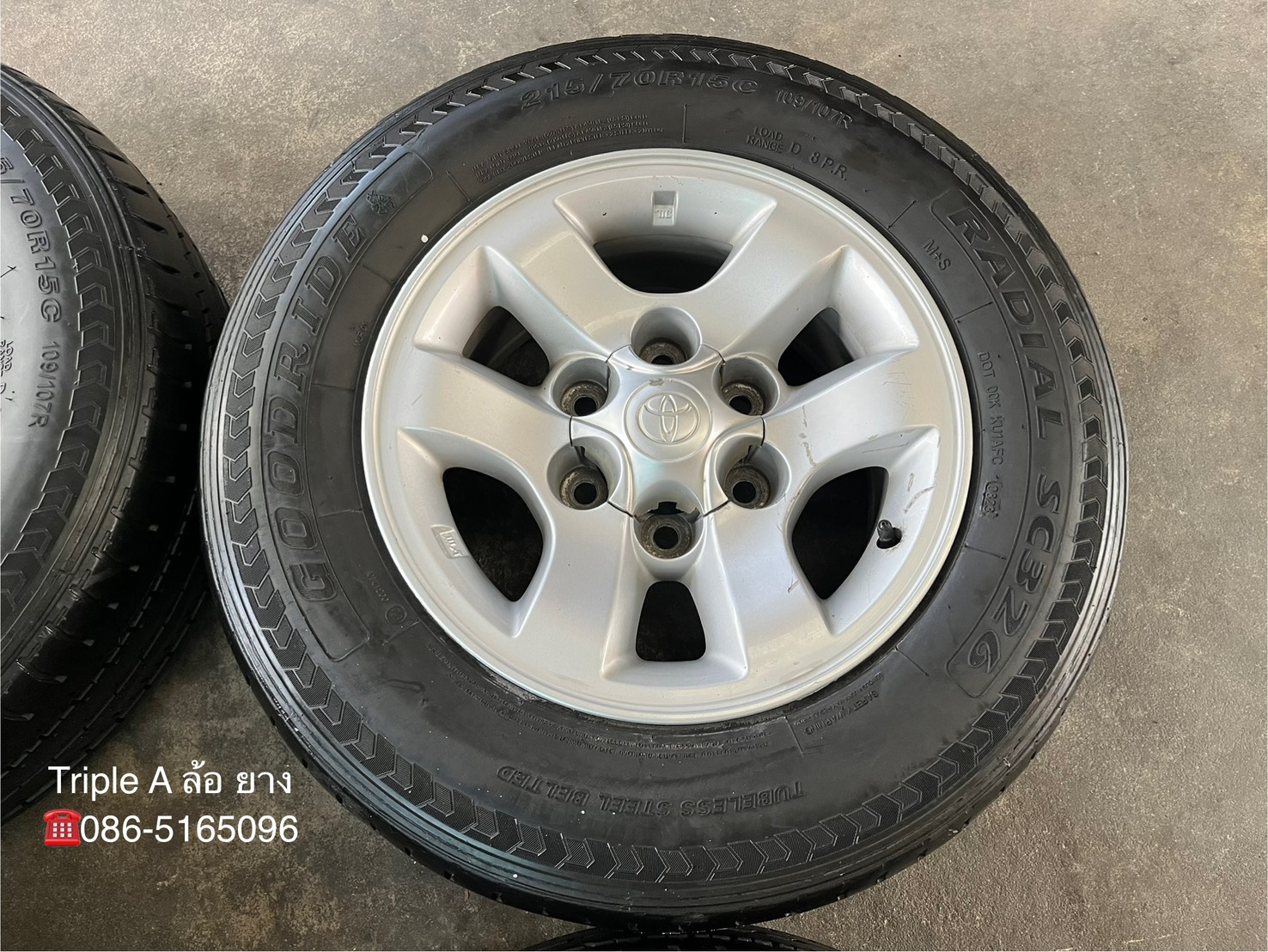 ✨ล้อแม็ก 6รู139✨Toyota Sport Rider D4D ขอบ 15 แถมยาง 215-70-15 Goodride ปี 23