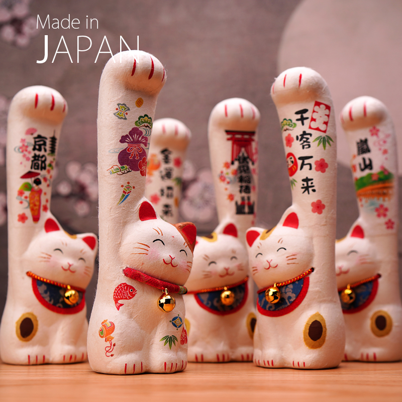 แมวแขนโต กวักเยอะ Lucky Cat Ornament Store งานกระดาษญี่ปุ่น