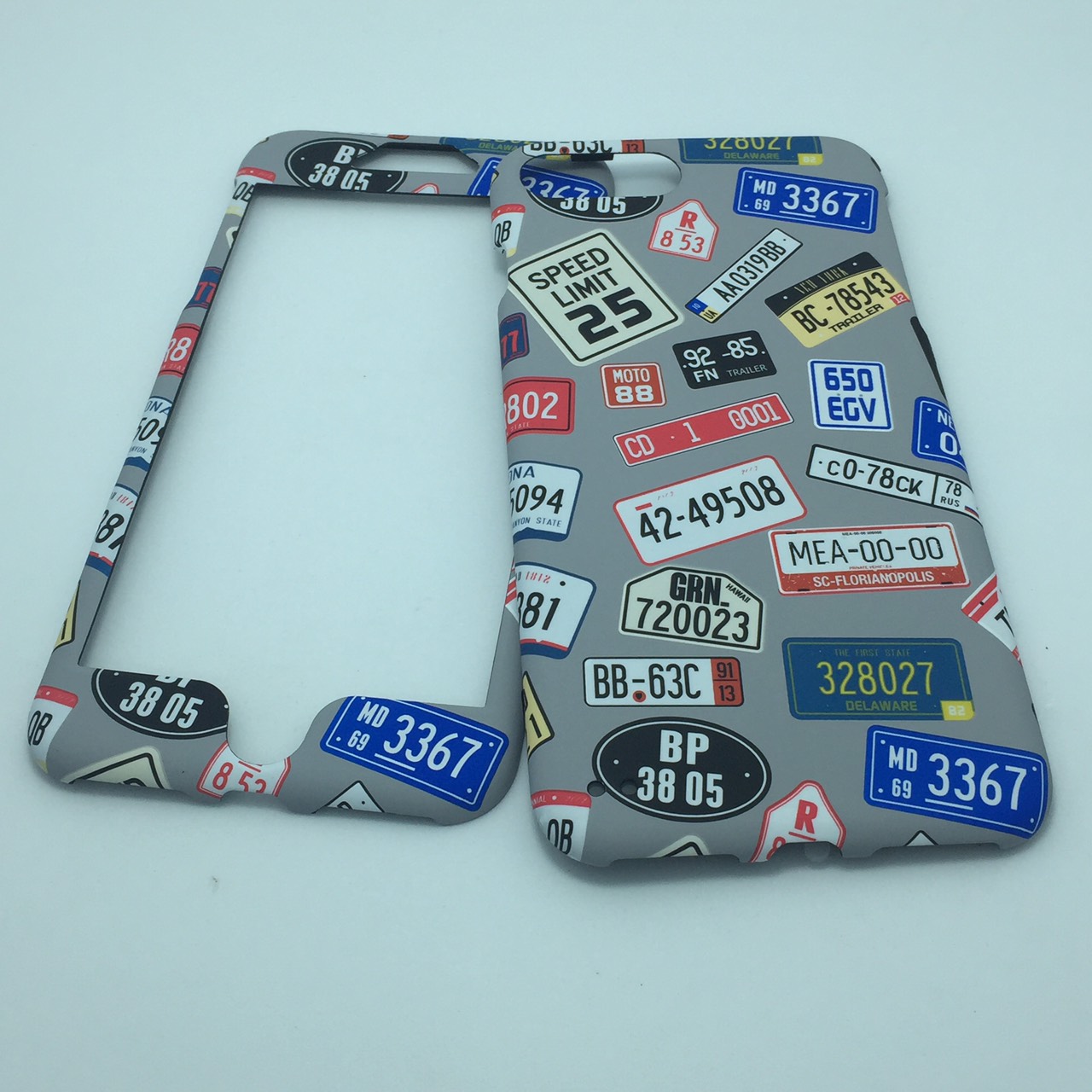 เคสคูทิส(Kutis)เคสไอโฟน7พลัส,8พลัส(ลายป้ายทะเบียน)มาใหม่ เคสประกบหน้า-หลัง เคสเรืองแสง เคสลายวินเทจ ร้านSuperhero Klongthom