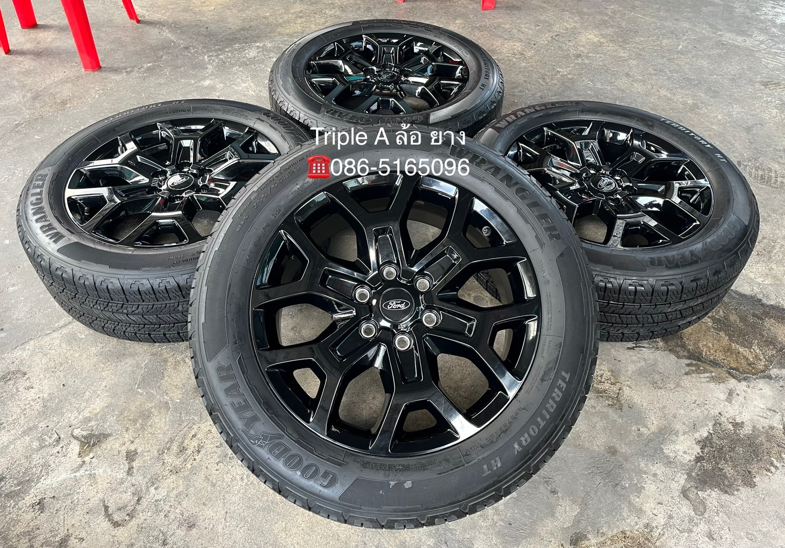 ✨ล้อแม็กพร้อมยางน้องๆป้ายแดง✨Ford Everest Next-Gen Sport ขอบ 20 สีดำแท้💯♨️ปี 24♨️