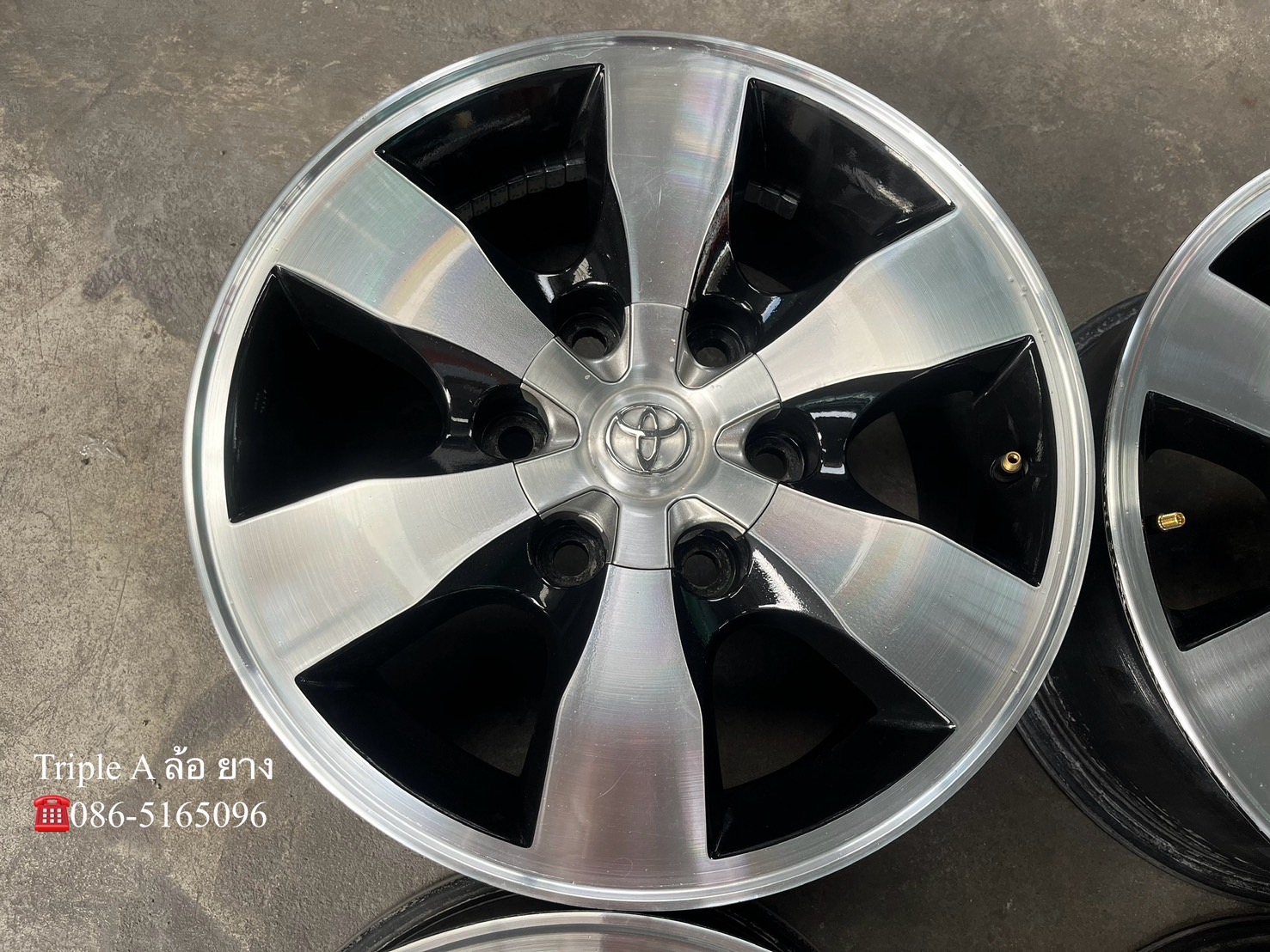 ✨ล้อแม็ก 6รู139✨Toyota Vigo ขอบ 16 ดำหน้าเงา💖สภาพสวย💖