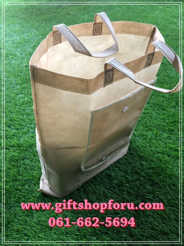 กระเป๋าผ้าสปันบอนด์ ไซด์ 48*40เซ็น ผ้าหนาหูหิ้วทน