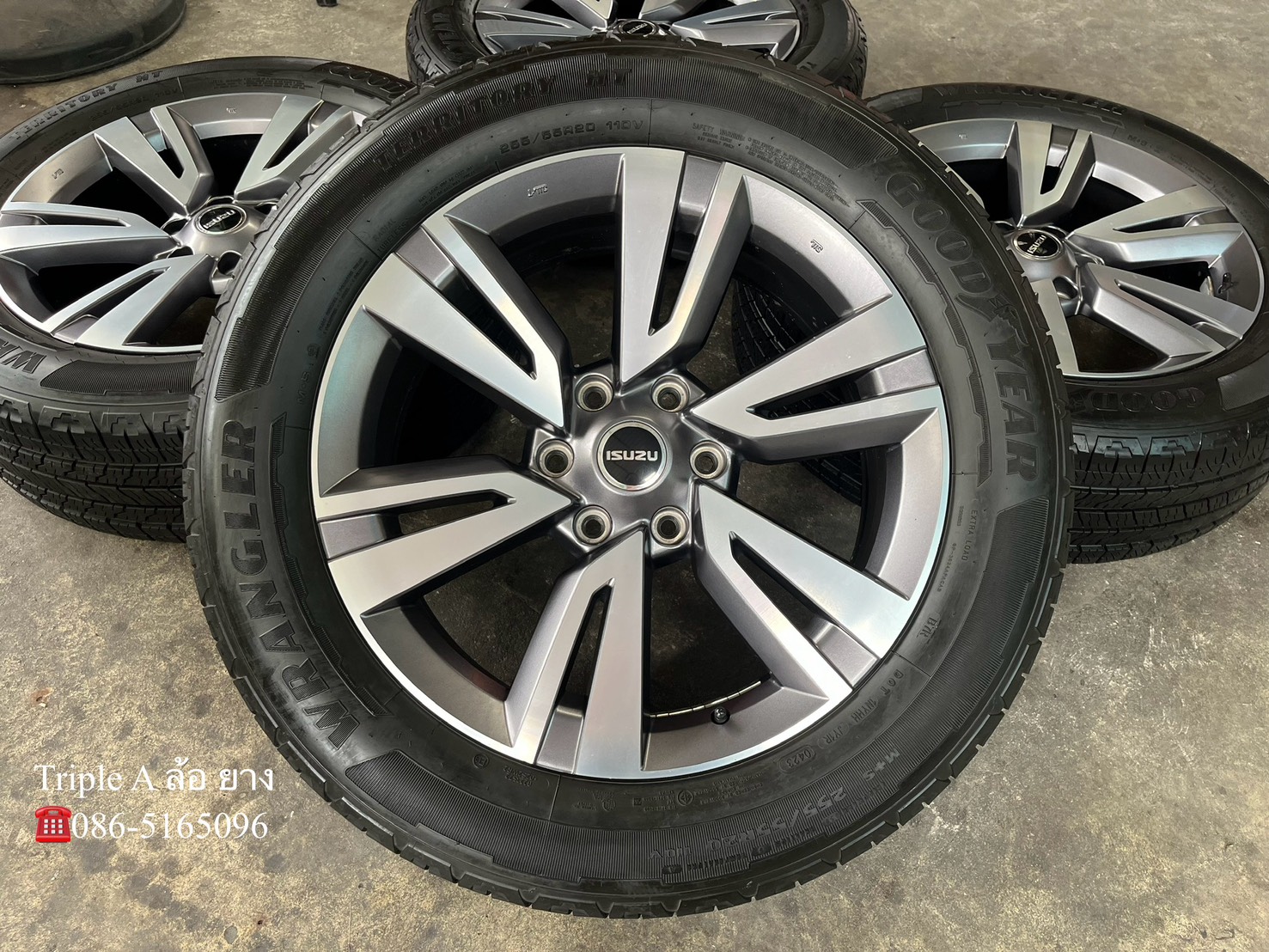 ✨ล้อแม็ก✨ISUZU MU-X 2023 ขอบ 20 เทาหน้าเงา พร้อมยาง 255-55-20 GoodYear🌟ปี 23🌟