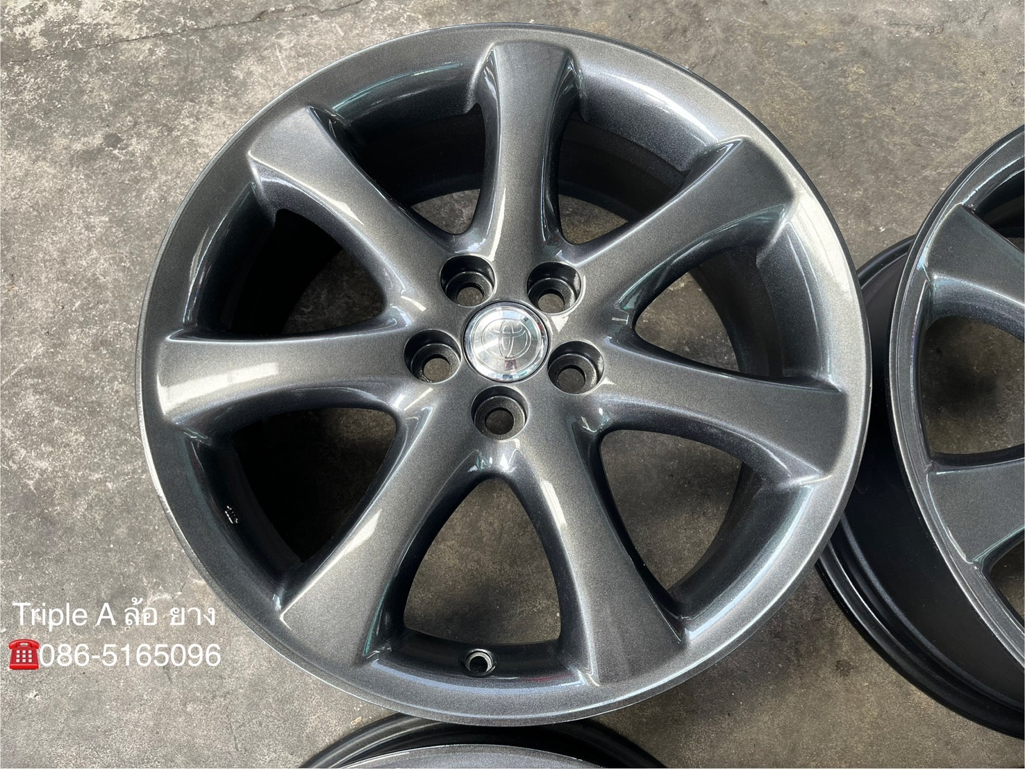 ✨ล้อแม็ก 5รู100✨Toyota Wish ขอบ 17 สีเทากัน💖สวยกริ๊บ💖