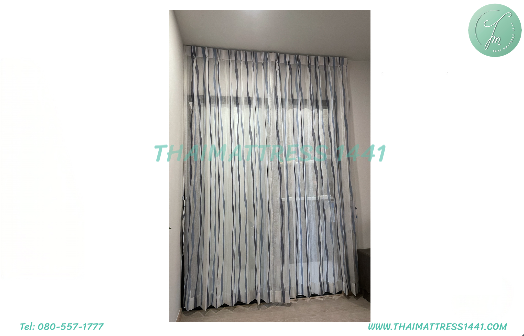 ผ้าม่านโปร่ง สั่งตัดตามขนาด เลือกลายผ้าได้ : Sheer curtain