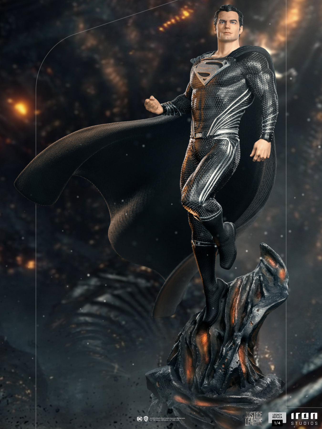 Iron Studios Legacy Replica 1/4 Zack Snyder's Justice League - Superman Black Suit