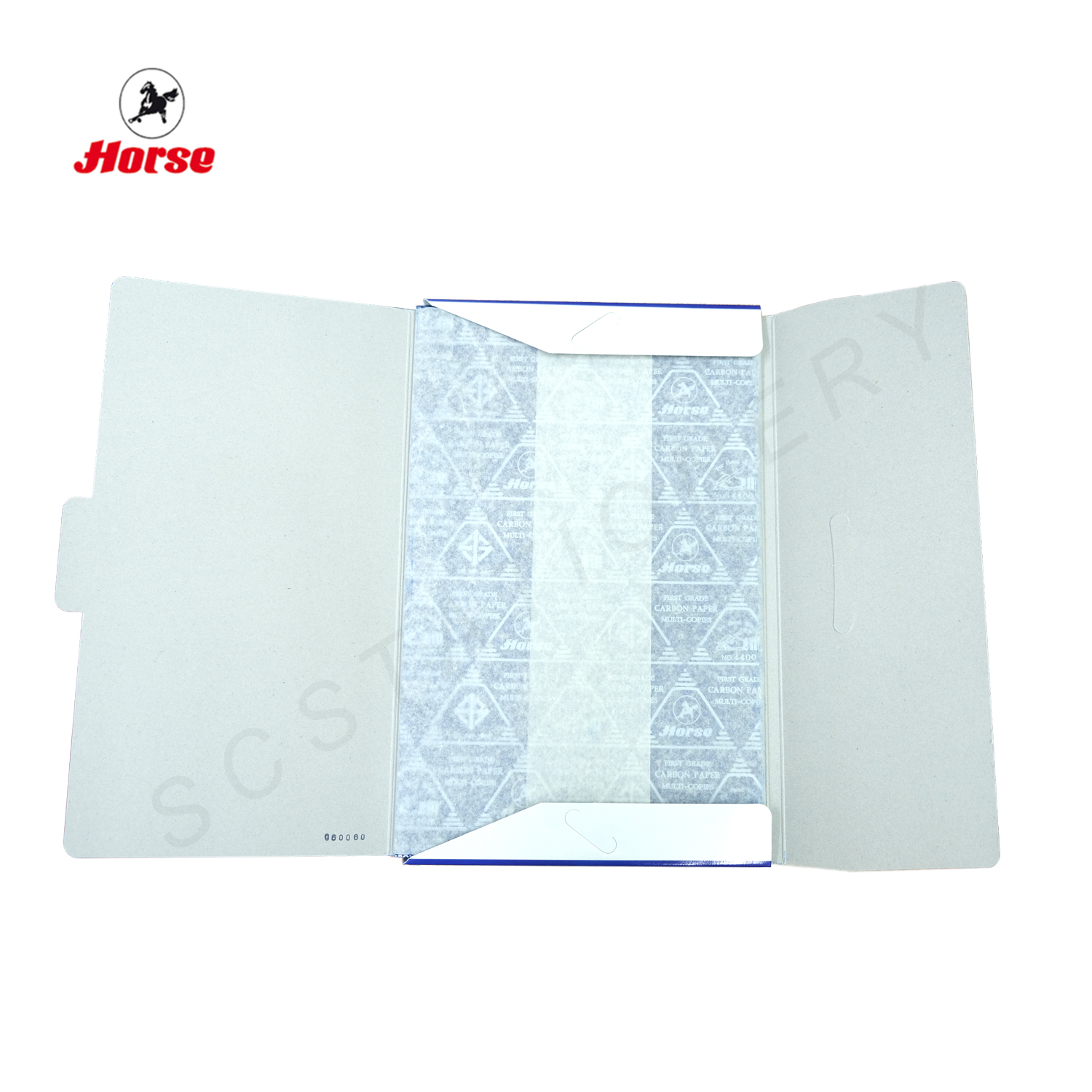 กระดาษคาร์บอน ตราม้า NO.4400 สีน้ำเงิน 100แผ่น