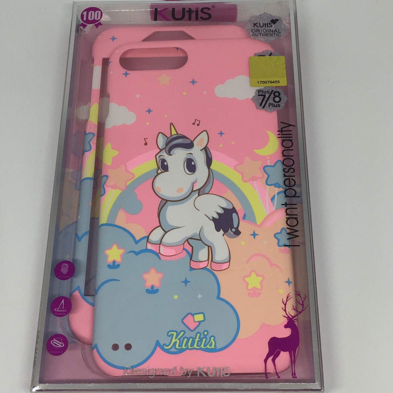 เคสคูทิส(Kutis)ไอโฟน7พลัส,8พลัส(ลายม้ายูนิคอร์นแอ็บแบ๊ว)มาใหม่