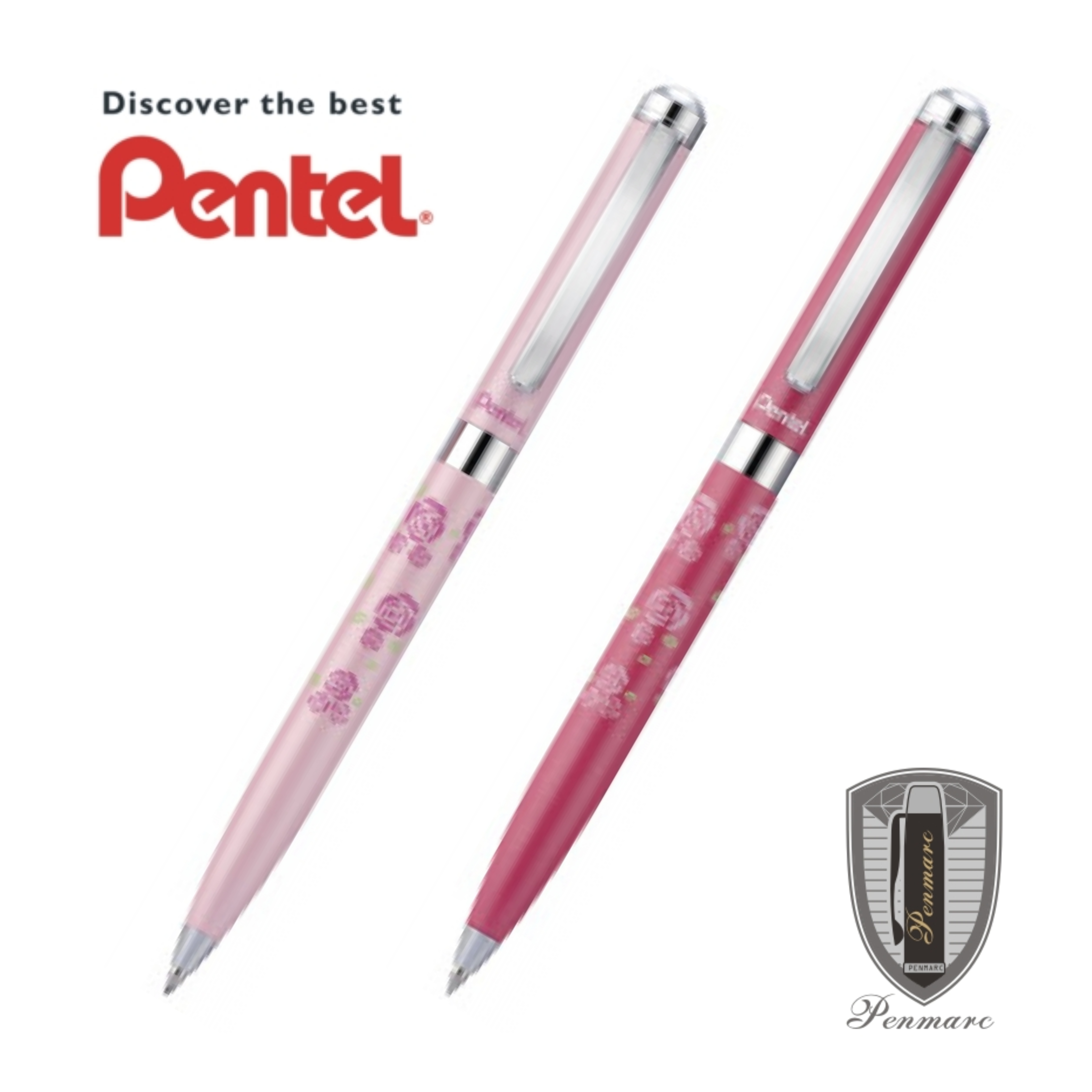 Pentel ปากกาลูกลื่น รุ่น B820 ลายกุหลาบ