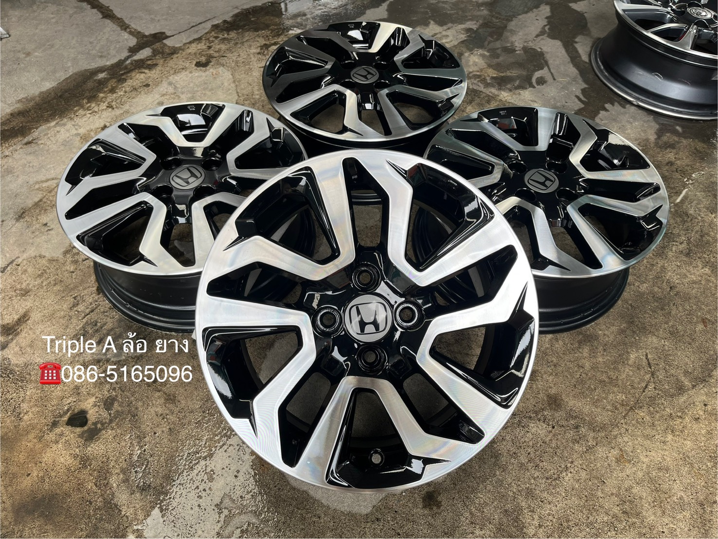 ✨ล้อแม็ก✨Honda Jazz GK ขอบ 15 สีดำหน้าเงา💖สวยกริ๊บ💖