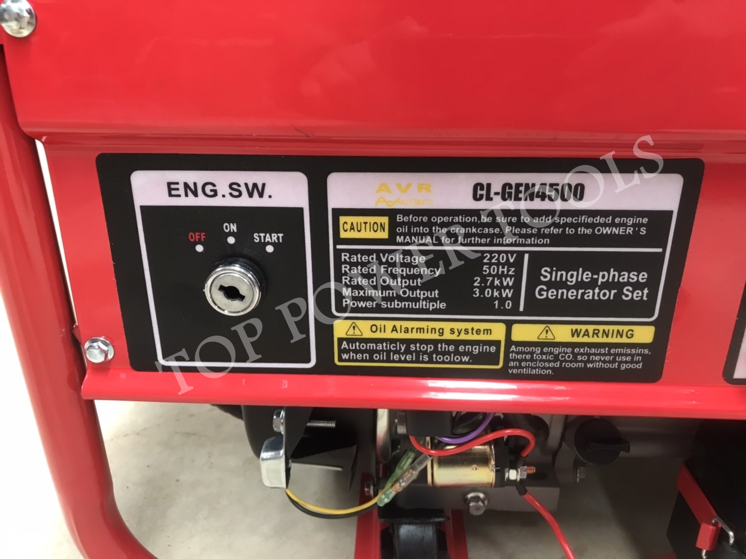 เครื่องปั่นไฟเบนซิน CL-GEN-4500(3,000W.)COROLLA สตาร์ทกุญแจ