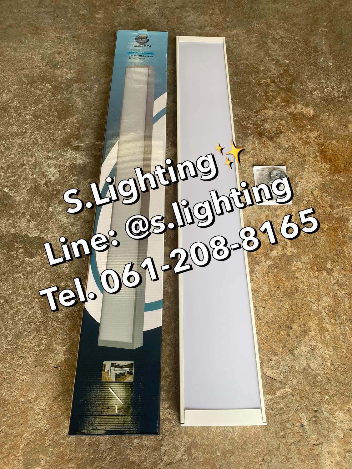 โคมไฟแขวนสลิงเพดาน Linear Office LED 3x18w แสงขาว (เปลี่ยนหลอดได้)