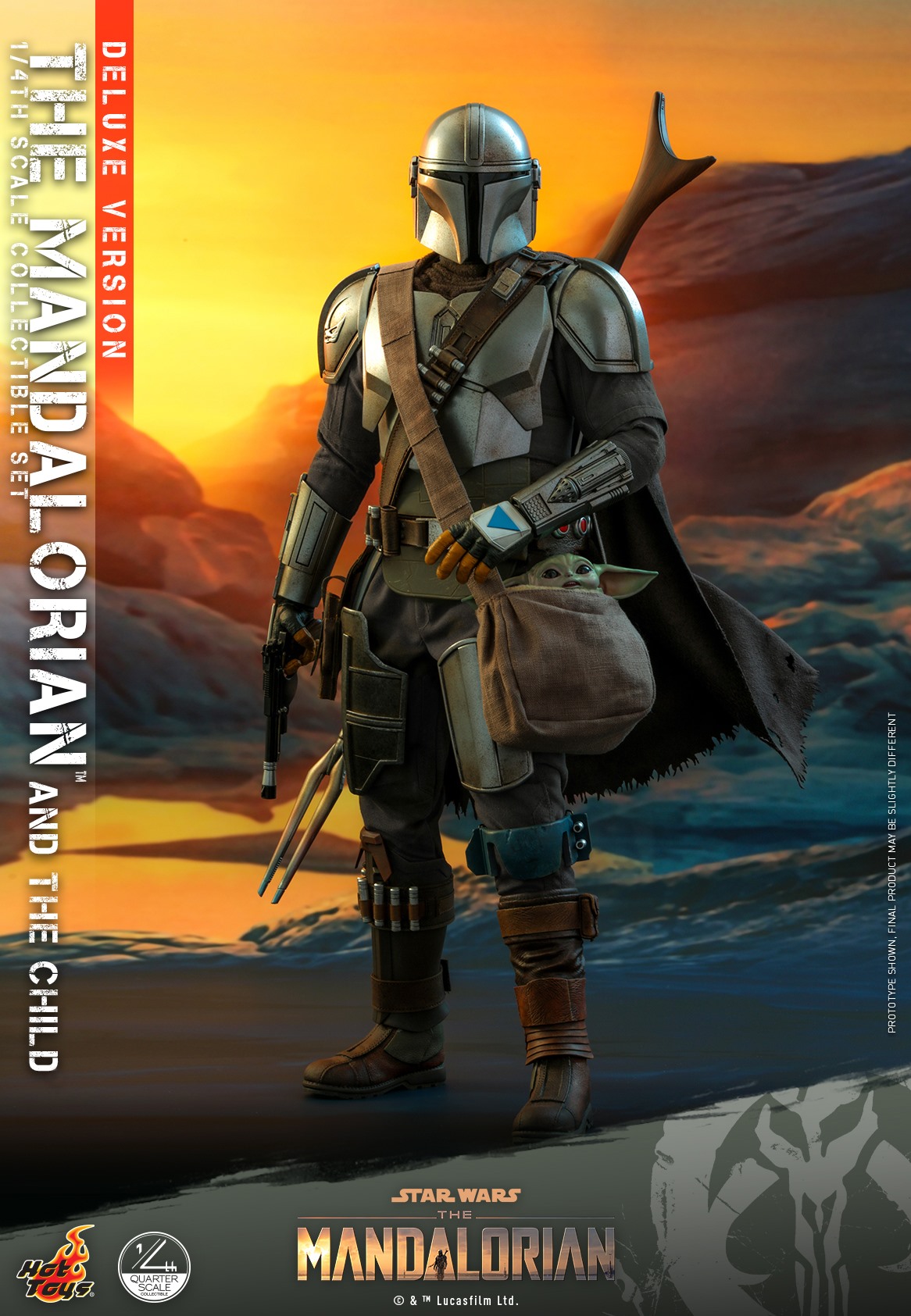 Hot Toys QS017 1/4 Star Wars™ The Mandalorian™ - The Mandalorian & The Child (Deluxe Version)