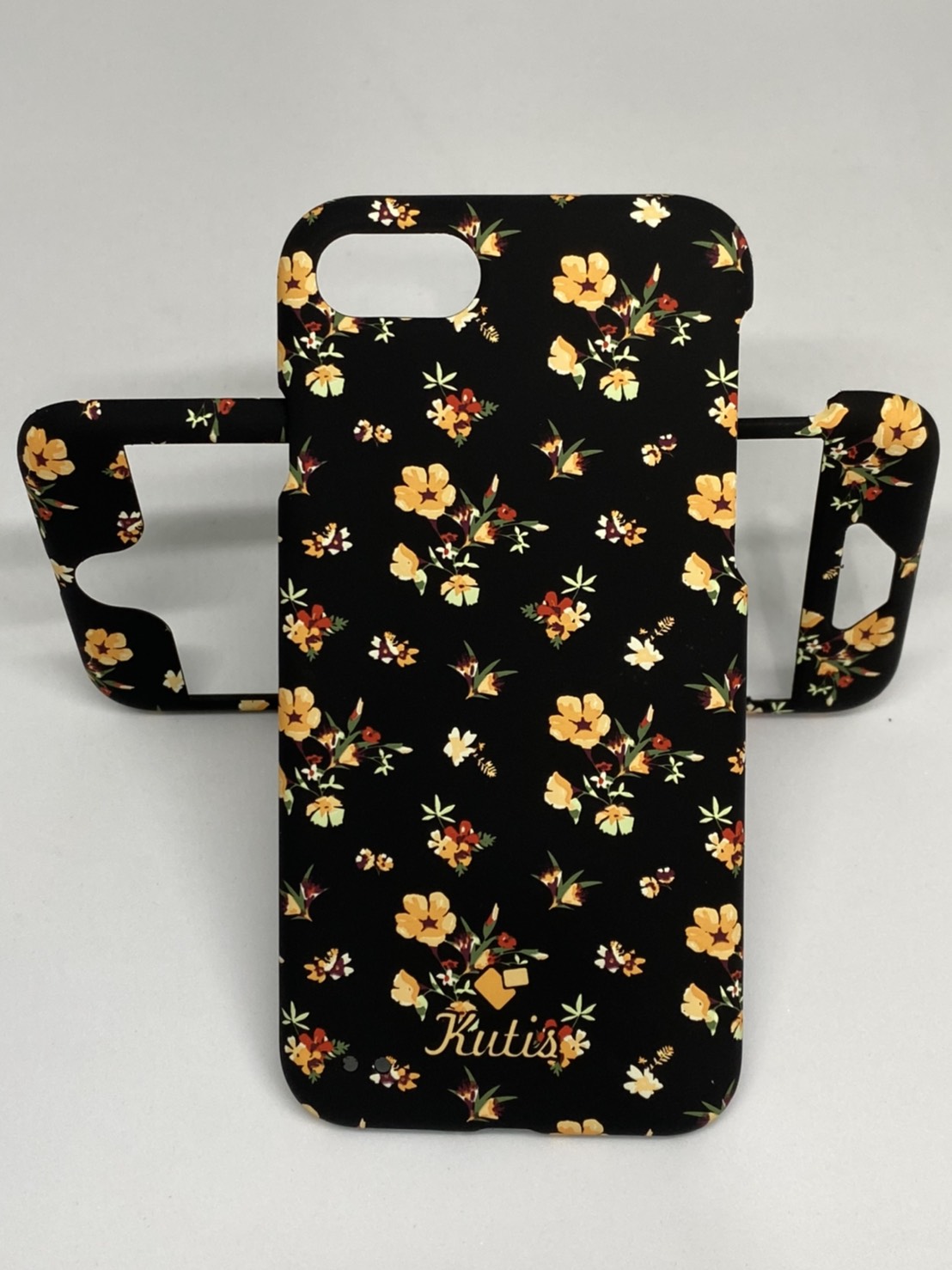 เคสคูทิส(Kutis)เคสไอโฟน7,8,SE2020(ลายดอกไม้ช่อดอกสีส้ม)มาใหม่ เคสประกบหน้า-หลัง เคสเรืองแสง เคสลายวินเทจ ร้านSuperhero Klongthom