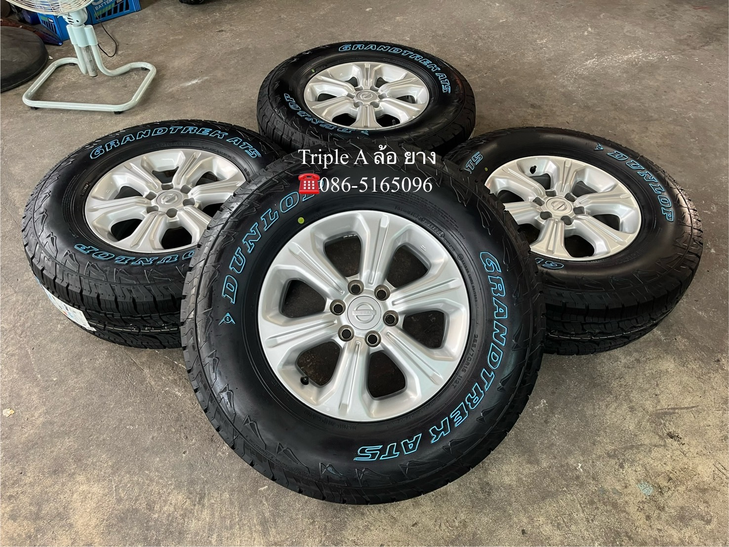✨ล้อแม็ก 6รู114✨Nissan Navara NP300 ตัวสูง ขอบ 16 พร้อมยางใหม่💯265-70-16 Dunlop♨️ปี24♨️