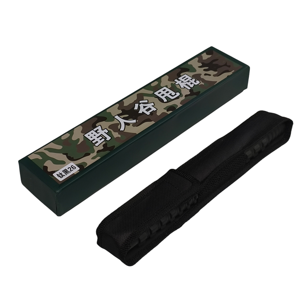 ดิ้ว กระบองดิ้วยืดหดได้ ก้านดิ้วสีดำ ขนาด 24.8 นิ้ว (63 ซม.) พร้อมซองไนล่อนร้อยเข็มขัดสำหรับเก็บดิ้ว