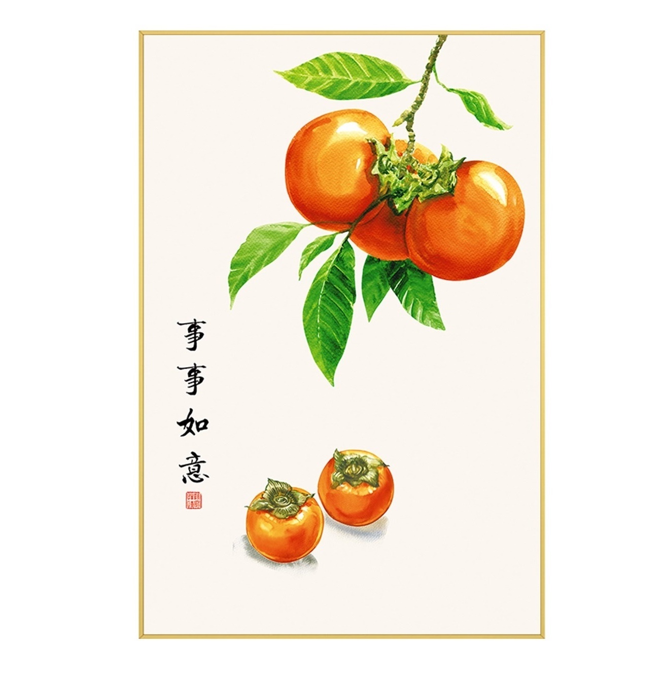 #ภาพวาดสไตล์จีนร่วมสมัย กรอบหนา 3 cm. ขนาด 40x60 cm. /ไม่มีกระจก