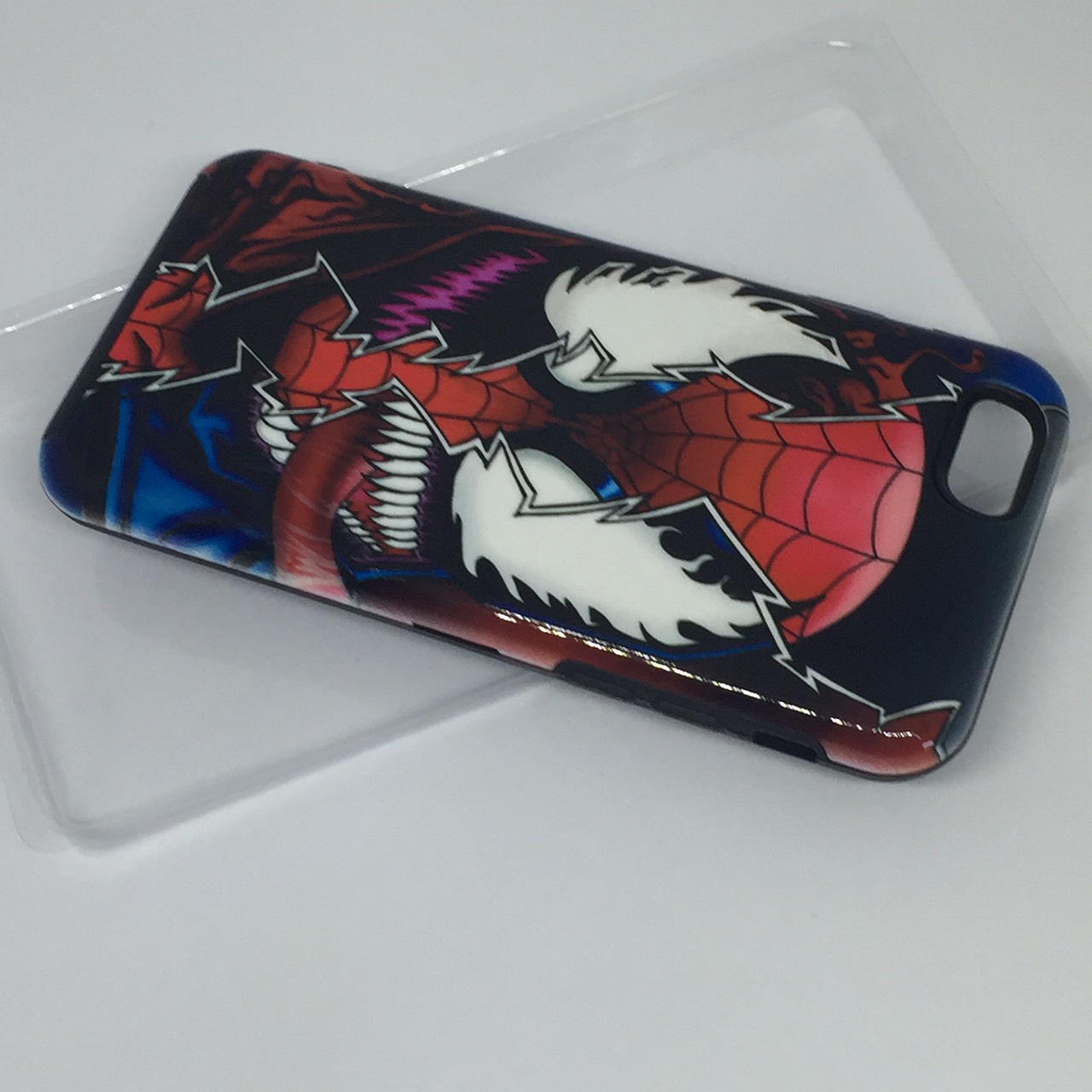 เคสฝาหลัง2ชั้น เคสไอโฟน6,6S(ลายหน้าสไปเดอร์แมน)มาใหม่ เคสฝาหลัง2ชิ้น เคสซิลิโคน-tpu