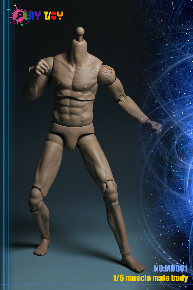 PLAY TOY MB001, MB002 1/6 Muscle male body with 2 joints on the arms