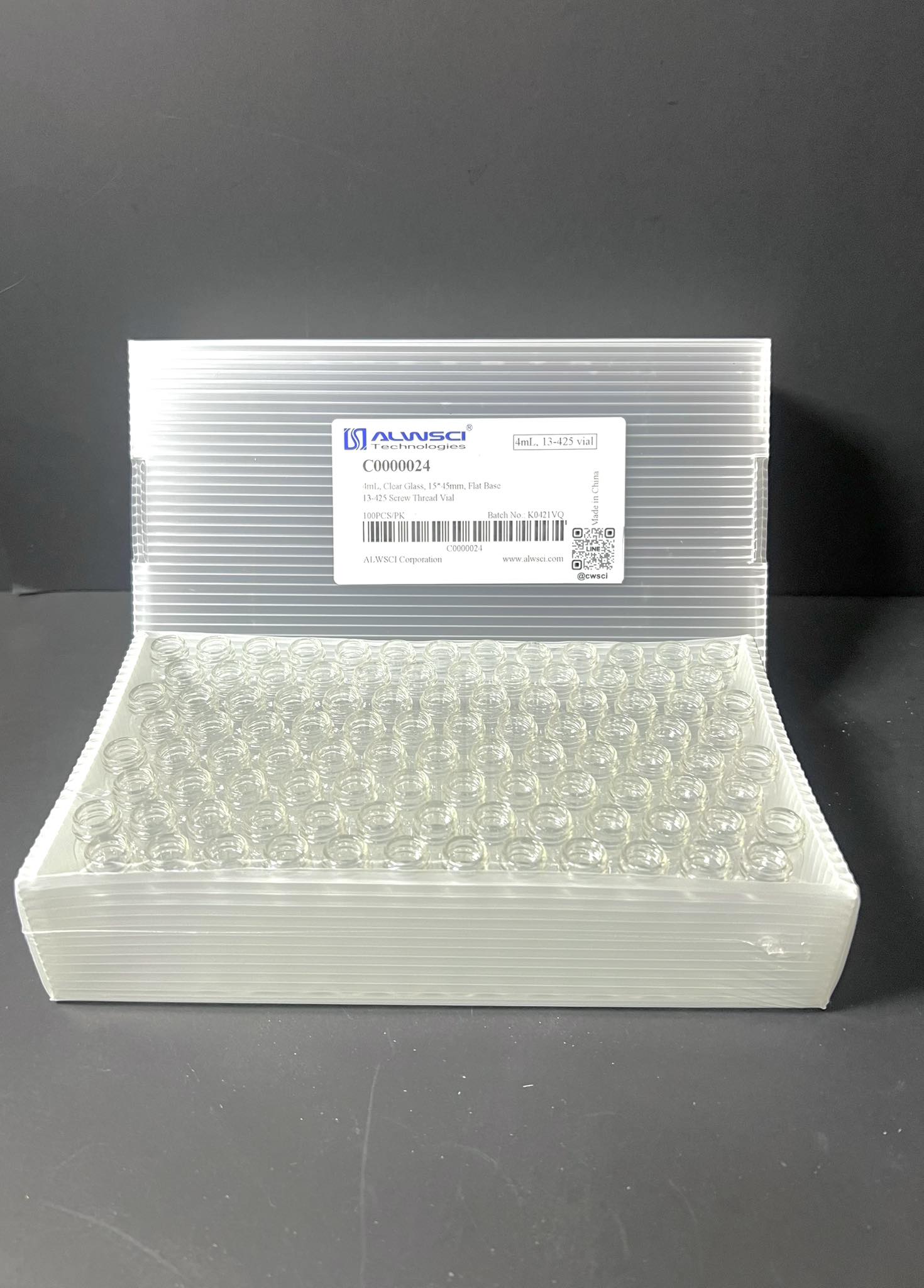 vial สีชา ฝาเกลียว ขนาด 4 ml -15x45mm(100ชิ้น/แพ็ค) 13-425 ไม่มีสเกล